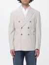 Manuel Ritz Double-breasted Blazer In Neutral