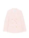 Manuel Ritz Double-breasted Peak-lapel Jacket In Pink