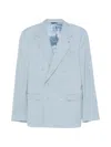 Manuel Ritz Double-breasted Peak-lapel Suit In Blue