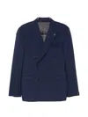 Manuel Ritz Double-breasted Peak-lapel Suit In Multi
