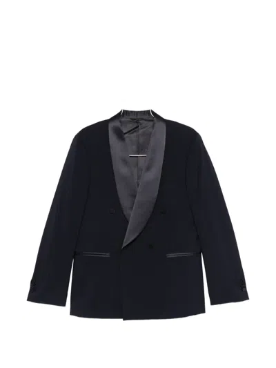 Manuel Ritz Double-breasted Suit In Blue