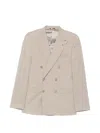 Manuel Ritz Double-breasted Suit In Pink