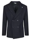 Manuel Ritz Dp Split Knit Jacket In Black