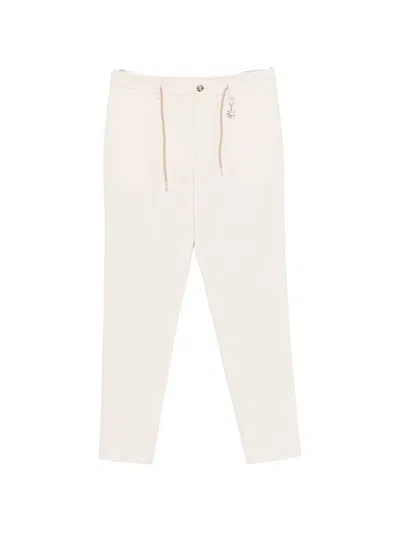 Manuel Ritz Drawstring Charm Trousers In Neutral