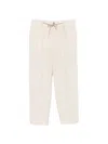Manuel Ritz Drawstring Linen Trousers In White