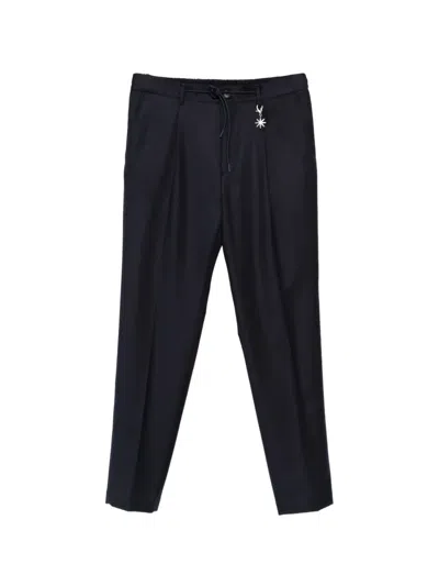 Manuel Ritz Drawstring Pleated Trousers In 블루