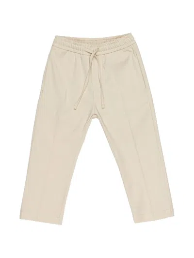 Manuel Ritz Kids' Drawstring Straight-leg Trousers In Neutral