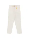 Manuel Ritz Beige Drawstring Trousers In Neutral