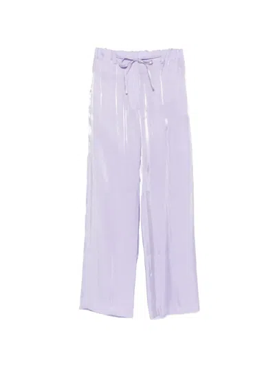 Manuel Ritz Drawstring Trousers In Purple