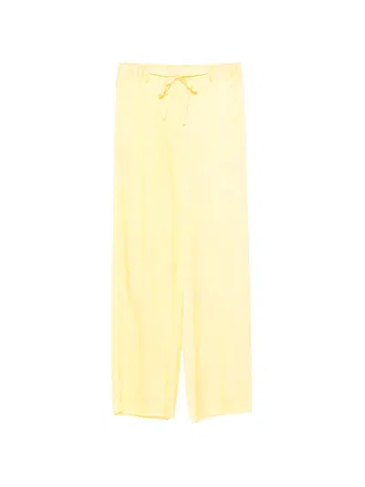 Manuel Ritz Drawstring Trousers In Yellow