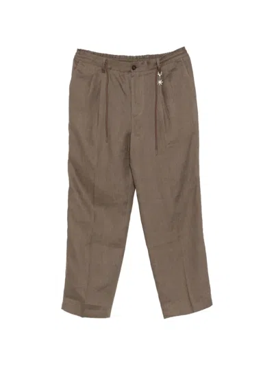 Manuel Ritz Drawstring-fastening Pleated Trousers In Green
