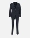 Manuel Ritz Midnight Blue Stretch Wool Suit In Blue