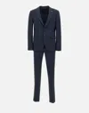 Manuel Ritz Midnight Blue Stretch Wool Suit In Blue
