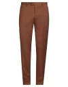 Manuel Ritz Evening Man Pants Brown Size 34 Polyester, Viscose, Elastane In Brown