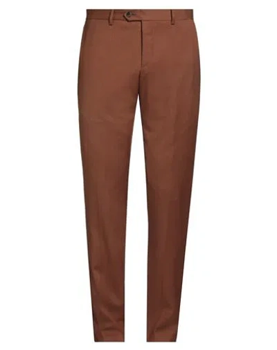 Manuel Ritz Evening Man Pants Brown Size 34 Polyester, Viscose, Elastane