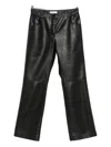 Manuel Ritz Faux-leather Trousers In Black