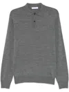 Manuel Ritz Fine-knit Polo Shirt In Grey