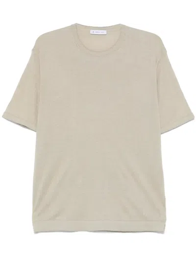 Manuel Ritz Fine-knit T-shirt In Neutrals
