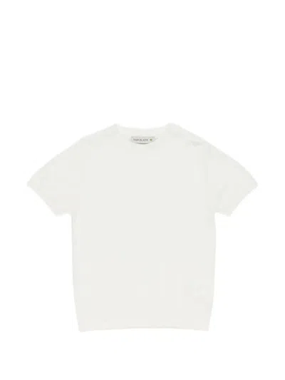 Manuel Ritz Kids' Fine-knit T-shirt In White