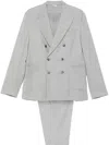 Manuel Ritz Flannel Suit In Grey