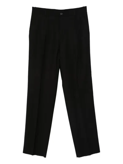 Manuel Ritz Flannel Trousers In Black