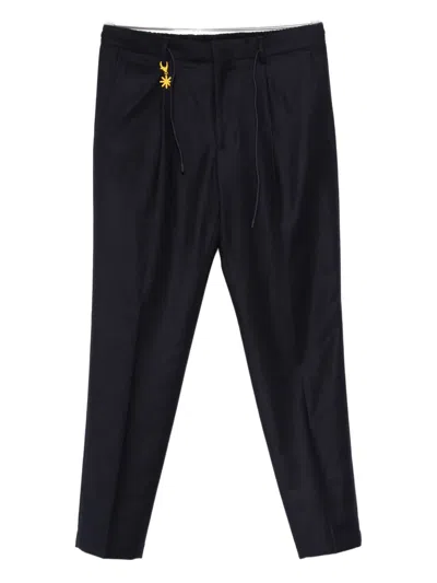 Manuel Ritz Flannel Trousers In Blue