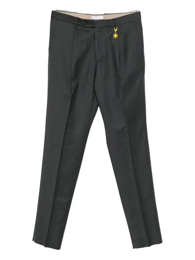 Manuel Ritz Flannel Trousers In Gray