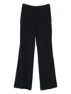 Manuel Ritz Flared Wool Trousers In Blue