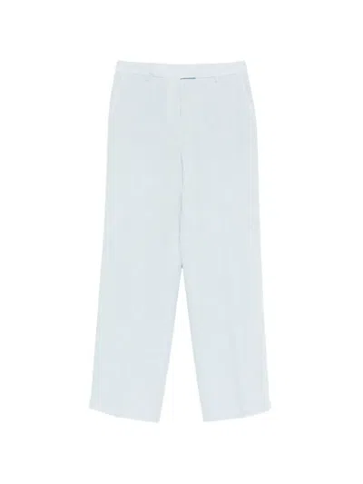 Manuel Ritz Flat-front Trousers In Blue