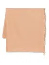 Manuel Ritz Fringed Scarf In Brown