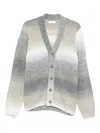 Manuel Ritz Gradient-effect Cardigan In Gray