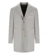 MANUEL RITZ GREY SINGLE-BREASTED COAT