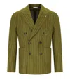 Manuel Ritz Green Pinstriped Double-breasted Jacket