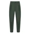 Manuel Ritz Pleated-front Trousers In Green