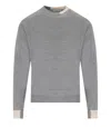 Manuel Ritz Grey Crewneck Jumper In Gray