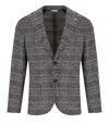 Manuel Ritz Grey Prince Of Wales Single Breasted Jacket In Gray