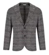 Manuel Ritz Grey Prince Of Wales Single Breasted Jacket In Gray