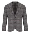 Manuel Ritz Grey Prince Of Wales Single Breasted Jacket In Gray