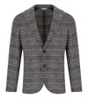 Manuel Ritz Grey Prince Of Wales Single Breasted Jacket In Gray