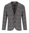 Manuel Ritz Grey Prince Of Wales Single Breasted Jacket In Gray