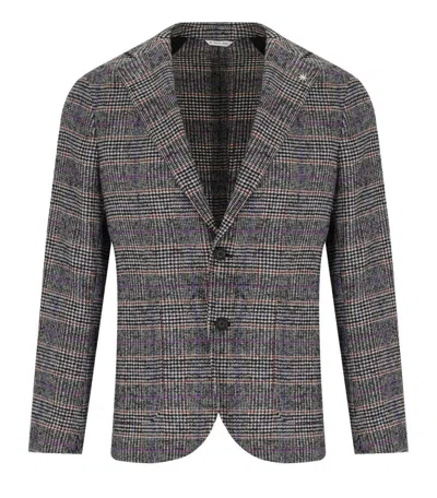 MANUEL RITZ GREY PRINCE OF WALES SINGLE BREASTED JACKET