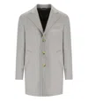 Manuel Ritz Grey Single-breasted Coat In Gray