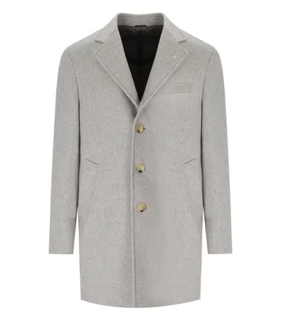 MANUEL RITZ MANUEL RITZ GREY SINGLE-BREASTED COAT
