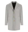 Manuel Ritz Grey Single-breasted Coat In Gray