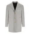 Manuel Ritz Grey Single-breasted Coat In Gray