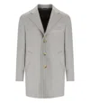 Manuel Ritz Grey Single-breasted Coat In Gray