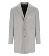 Manuel Ritz Grey Single-breasted Coat In Gray
