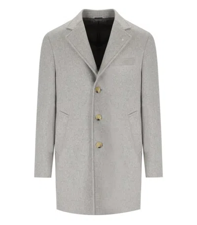 MANUEL RITZ GREY SINGLE-BREASTED COAT