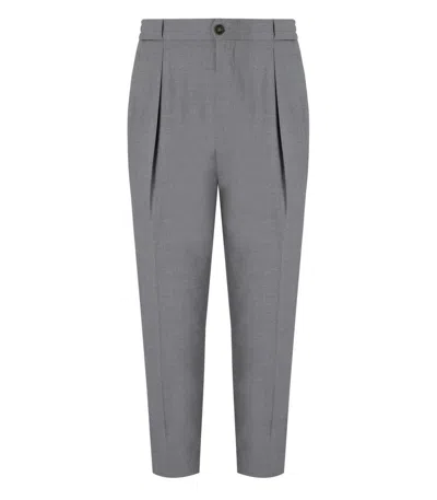 Manuel Ritz Grey Wool Trouser In Gray