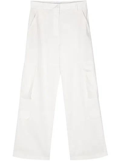 Manuel Ritz High-waist Cargo Trousers In Neutrals